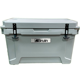 Bruin Outdoors 45L | 48QT Roto-Molded Cooler and Ice Box - Gray