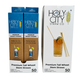 Tall Wheat Drinking Straws