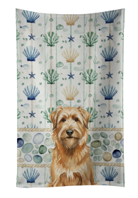 Tawny Briard Coastal Sea Glass Kitchen Towel