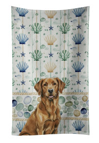 Chesapeake Bay Retriever Coastal Sea Glass Kitchen Towel