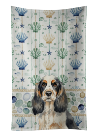 Parti Cocker Spaniel Coastal Sea Glass Kitchen Towel