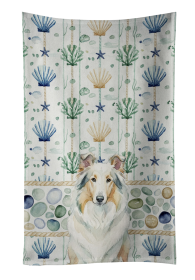 White Collie Coastal Sea Glass Kitchen Towel