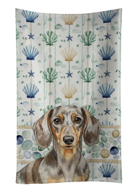 Dapple Dachshund Coastal Sea Glass Kitchen Towel