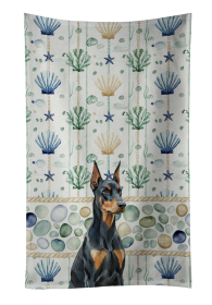 Doberman Pinscher Coastal Sea Glass Kitchen Towel