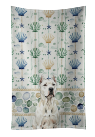 Dogo Argentino Coastal Sea Glass Kitchen Towel