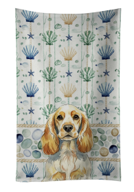 Lemon Roan English Cocker Spaniel Coastal Sea Glass Kitchen Towel