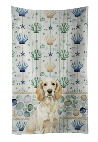 Lemon Belton English Setter Coastal Sea Glass Kitchen Towel
