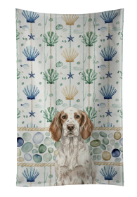 Liver Belton English Setter Coastal Sea Glass Kitchen Towel