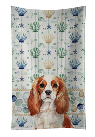 Blenheim English Toy Spaniel Coastal Sea Glass Kitchen Towel