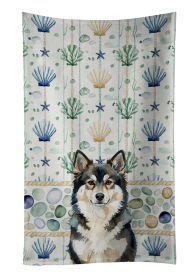 Finnish Lapphund Coastal Sea Glass Kitchen Towel