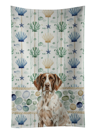 German Shorthaired Pointer Coastal Sea Glass Kitchen Towel