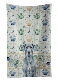 Blue Great Dane Coastal Sea Glass Kitchen Towel