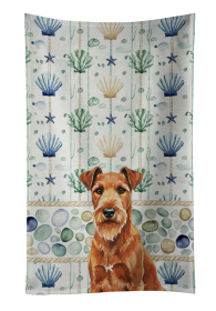 Irish Terrier Coastal Sea Glass Kitchen Towel