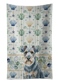 Blue Lakeland Terrier Coastal Sea Glass Kitchen Towel