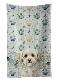 Maltipoo Coastal Sea Glass Kitchen Towel