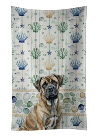 Brindle Mastiff Coastal Sea Glass Kitchen Towel