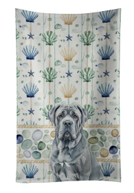Blue Neapolitan Mastiff Coastal Sea Glass Kitchen Towel