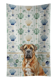Neapolitan Mastiff Coastal Sea Glass Kitchen Towel