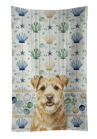 Wheaten Norfolk Terrier Coastal Sea Glass Kitchen Towel
