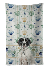 Black and White Pointer Coastal Sea Glass Kitchen Towel