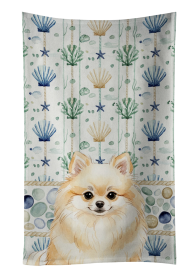 Cream Pomeranian Coastal Sea Glass Kitchen Towel