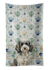 Toy Parti Poodle Coastal Sea Glass Kitchen Towel