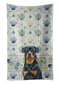Rottweiler Coastal Sea Glass Kitchen Towel
