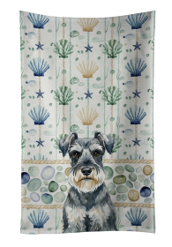 Schnauzer Coastal Sea Glass Kitchen Towel