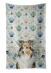 Sable Sheltie Coastal Sea Glass Kitchen Towel