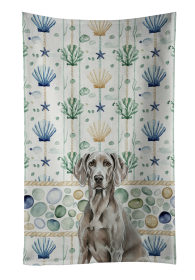 Weimaraner Coastal Sea Glass Kitchen Towel