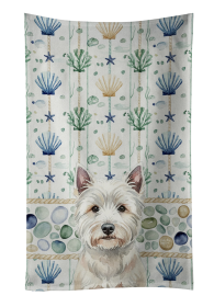 Westie Coastal Sea Glass Kitchen Towel