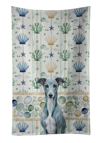 Blue Whippet Coastal Sea Glass Kitchen Towel