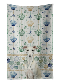 White Whippet Coastal Sea Glass Kitchen Towel