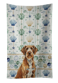 Wirehaired Pointing Griffon Coastal Sea Glass Kitchen Towel