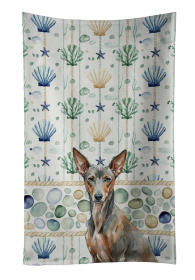 Xoloitzcuintli Coastal Sea Glass Kitchen Towel