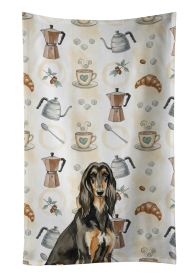 Black & Tan Afghan Hound Coffee Bar Kitchen Towel
