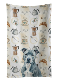 Blue American Staffordshire Terrier Coffee Bar Kitchen Towel