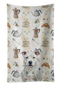 White American Staffordshire Terrier Coffee Bar Kitchen Towel