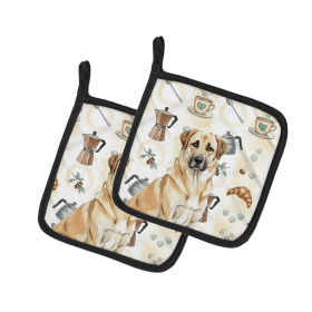 Anatolian Shepherd Dog Coffee Bar Pair of Pot Holders