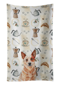 Red Heeler Australian Cattle Dog Coffee Bar Kitchen Towel
