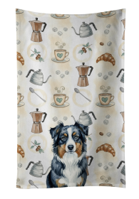 Black Australian Shepherd Coffee Bar Kitchen Towel