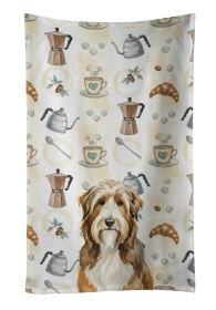 Brown Bearded Collie Coffee Bar Kitchen Towel
