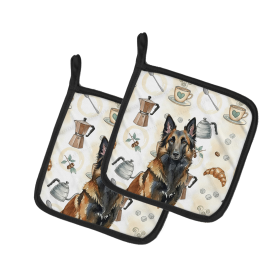 Belgian Tervuren Coffee Bar Pair of Pot Holders