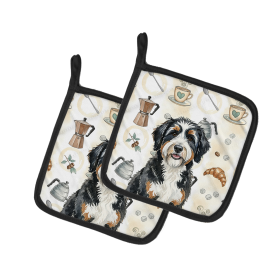 Berndoodle Coffee Bar Pair of Pot Holders