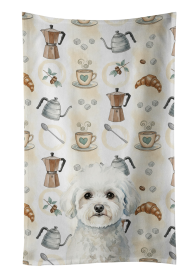 Bichon Frise Coffee Bar Kitchen Towel