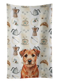 Red Border Terrier Coffee Bar Kitchen Towel