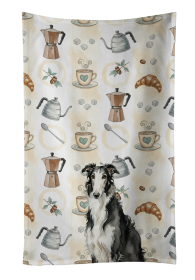 Black and White Borzoi Coffee Bar Kitchen Towel