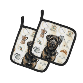 Brindle Bouvier des Flandres Coffee Bar Pair of Pot Holders