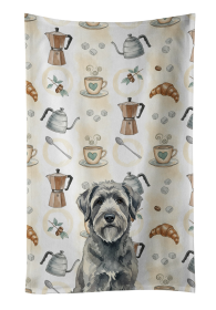 Gray Bouvier des Flandres Coffee Bar Kitchen Towel