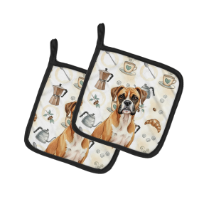 Boxer Coffee Bar Pair of Pot Holders